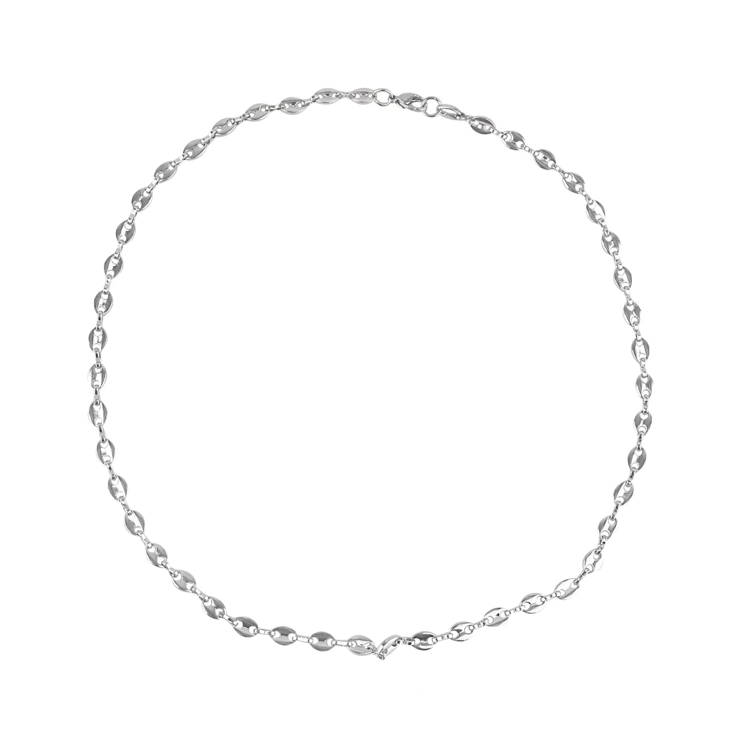 Titanium Steel Coffee Bean Men And Women Simple Necklace