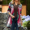 Women's Jacket Loose Printed Ethnic Style Knitted Cardigan