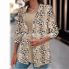 Women's Autumn New Cardigan Three-quarter Sleeve Digital Printing One-piece Chiffon Shirt