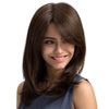 Split Shoulder-length Black Brown High-temperature Fiber Wig For Women