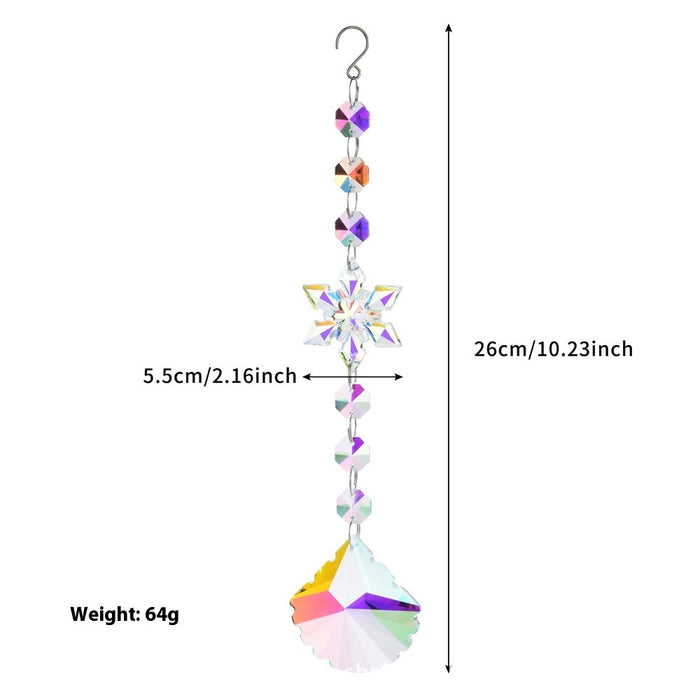 Christmas Tree Crystal Sun Catcher Acrylic Snowflake Window Decoration Pendant