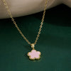 Lucky Five Petal Flower Single Necklace Simple