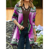 Women's Jacket Loose Printed Ethnic Style Knitted Cardigan