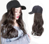 Hat Wig Ladies Long Hair One Big Wave Curly Hair Headgear Fashion Hat With Wig Net Red