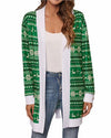 Women's Jacket Loose Printed Ethnic Style Knitted Cardigan