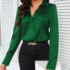 Lady Temperamental Green Silk Button Shirt