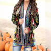 Women's Jacket Loose Printed Ethnic Style Knitted Cardigan