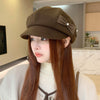 Fashion Pearl Bow Makes Face Look Small Beret Trendy