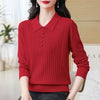 Beaded Lapel Younger Knitwear Women's Sweater