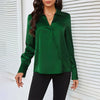 Lady Temperamental Green Silk Button Shirt