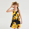 Parent-child Wear Leisure Vacation Waist Trimming Loose Printing Mid-length Dress