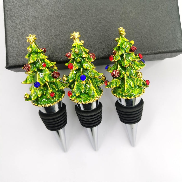 Christmas Tree Red Wine Grape Wine Bottle Stopper