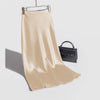 Plus Size Slimming Silky Satin Straight Skirt