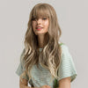 High Temperature Silk Wig With Long Curly Bangs