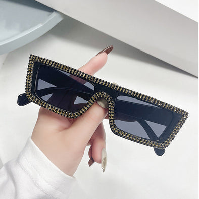 New Diamond Personalized Sunglasses Street Shot Decorative Sunglasses