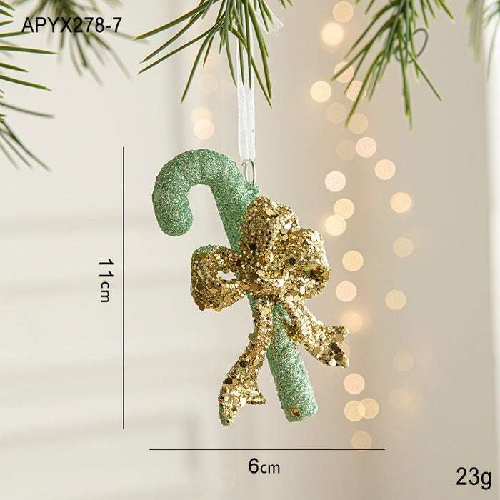 Green Butterfly Christmas Tree Plastic Pendant