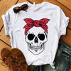 Women's Floral Skull Trendy Base Shirt