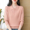 Beaded Lapel Younger Knitwear Women's Sweater