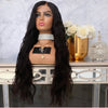 Women's Black Partial Big Wave Long Curly Hair Wig