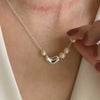 Sweet Loving Heart Pearl Necklace Women's Fashion