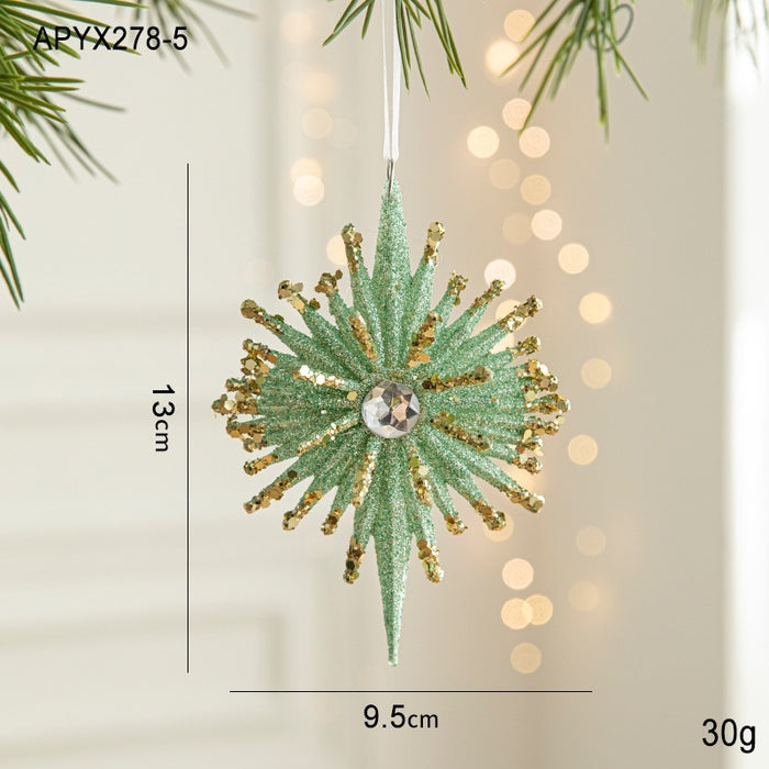 Green Butterfly Christmas Tree Plastic Pendant