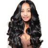 Medium Split Large Wavy Long Curly Hair Fluffy Black