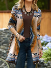 Women's Jacket Loose Printed Ethnic Style Knitted Cardigan