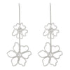 New Exaggerated Leaves Flower Earrings Women's Retro Fashion Long Alloy Flower