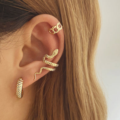 Retro Snake Suit Stud Earrings Three-piece Set Earrings Eardrops