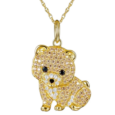 Women's Cute Fashion Pomeranian Pendant Necklace