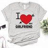 I Love My Girlfriend T-shirt Female Comic