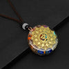 Cross-border Hot Selling Colorful Gravel Necklace Natural Crystal Pendant Multilateral Geometric Shape Ornament Wholesale