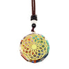 Cross-border Hot Selling Colorful Gravel Necklace Natural Crystal Pendant Multilateral Geometric Shape Ornament Wholesale