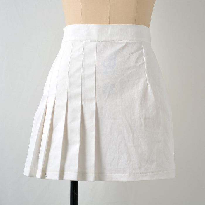 Women's Pleated Skirt High Waist Zipper Half-length
