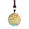 Cross-border Hot Selling Colorful Gravel Necklace Natural Crystal Pendant Multilateral Geometric Shape Ornament Wholesale