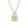 Copper Plated Gold Zircon Extended Chain Necklace