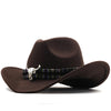 Western Denim Horn Woolen National Style Hat