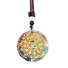 Cross-border Hot Selling Colorful Gravel Necklace Natural Crystal Pendant Multilateral Geometric Shape Ornament Wholesale