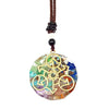 Cross-border Hot Selling Colorful Gravel Necklace Natural Crystal Pendant Multilateral Geometric Shape Ornament Wholesale