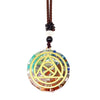 Cross-border Hot Selling Colorful Gravel Necklace Natural Crystal Pendant Multilateral Geometric Shape Ornament Wholesale