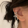 Ballet Style Ribbon Bow Earrings For Women