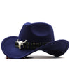 Western Denim Horn Woolen National Style Hat