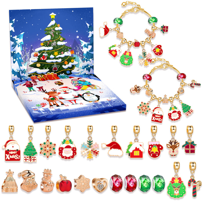 Christmas Countdown Calendar Jewelry Gift Set