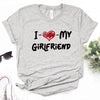 I Love My Girlfriend T-shirt Female Comic