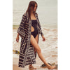 New Sunscreen Printed Long Sleeve Cardigan Bohemian Beach Dress