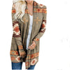 Women's Jacket Loose Printed Ethnic Style Knitted Cardigan