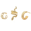 Retro Snake Suit Stud Earrings Three-piece Set Earrings Eardrops