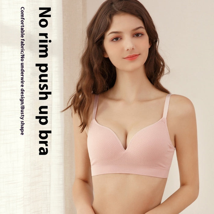 Wireless Thick Push Up Comfortable Sleep Exercise Student High School Girl Size Concealing Bra