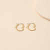 New Small Heart Earrings Simple Cutout Earrings