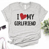 I Love My Girlfriend T-shirt Female Comic